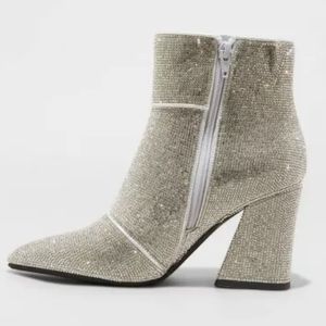 Women's Cailin Ankle Boots - A New Day Silver